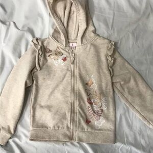 Younite Kids Butterfly Embroidered Hoodie Little Girls Size 5